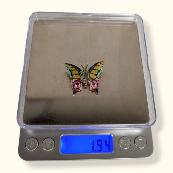 (2/$20) Vintage Sugared Butterfly Brooch - Picture 6 of 6